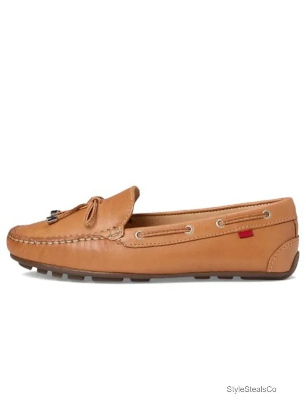 Leather Slip-On Loafers with Arch Support Memory Foam Insole